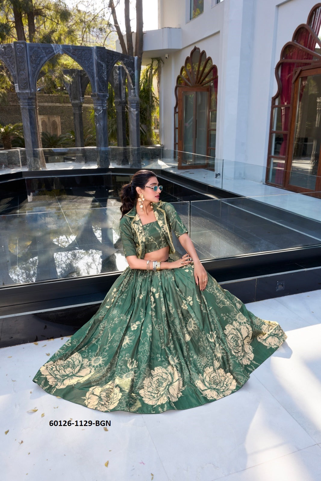 Readymade Lehenga Choli with Silk Jacket – Party & Wedding Wear - 60126