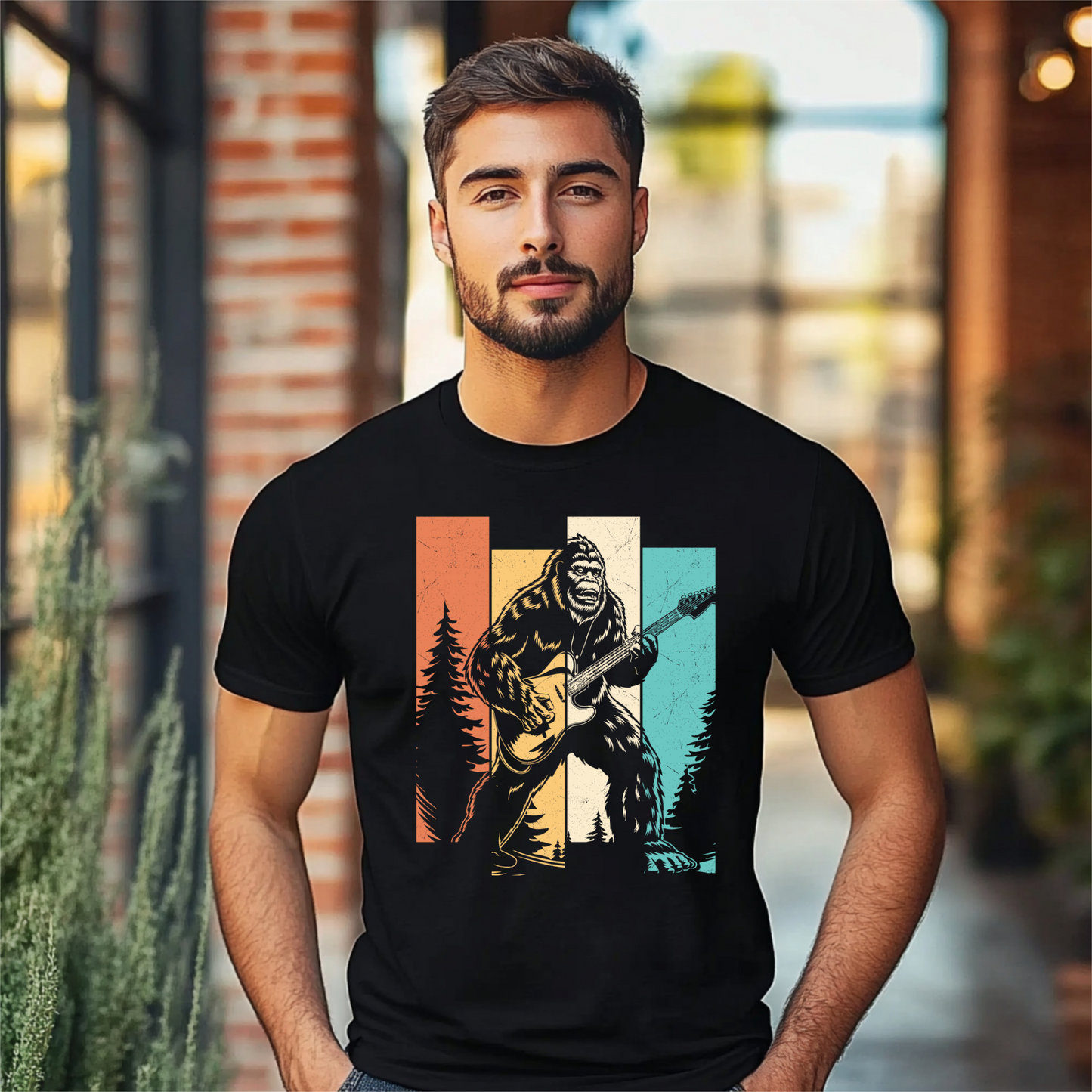 Bigfoot Playing Guitar