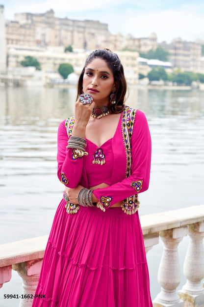 🌸 RAJUDI Navratri Special Lehenga Choli with Koti 🌸 59941 B