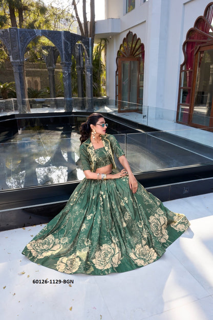 Readymade Lehenga Choli with Silk Jacket – Party & Wedding Wear - 60126